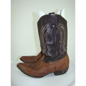 African Boots Co. Leather Cowboy Boots Black Brown Size 11 US / 30   C133